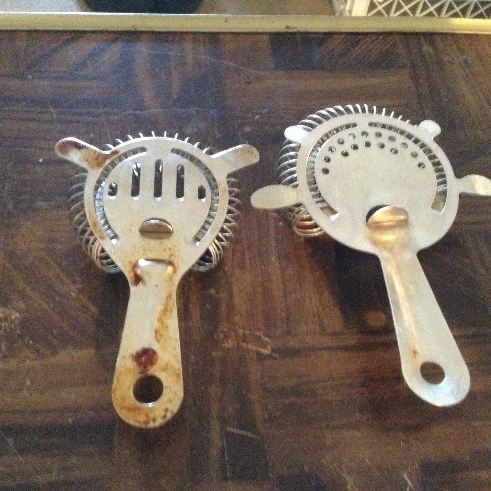 Stainless steel bar drink strainers