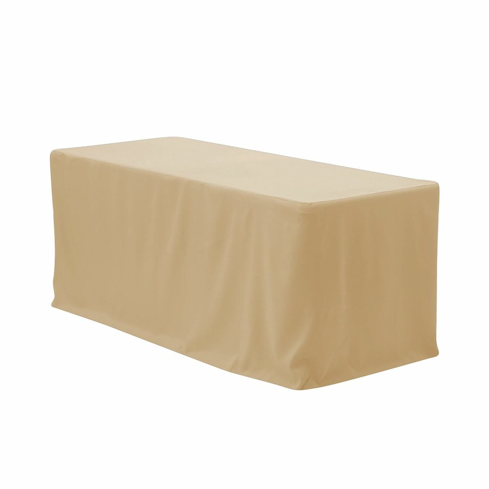 6 ft. Fitted Polyester Rectangular Tablecloth, Premium Tableclothes for weddings