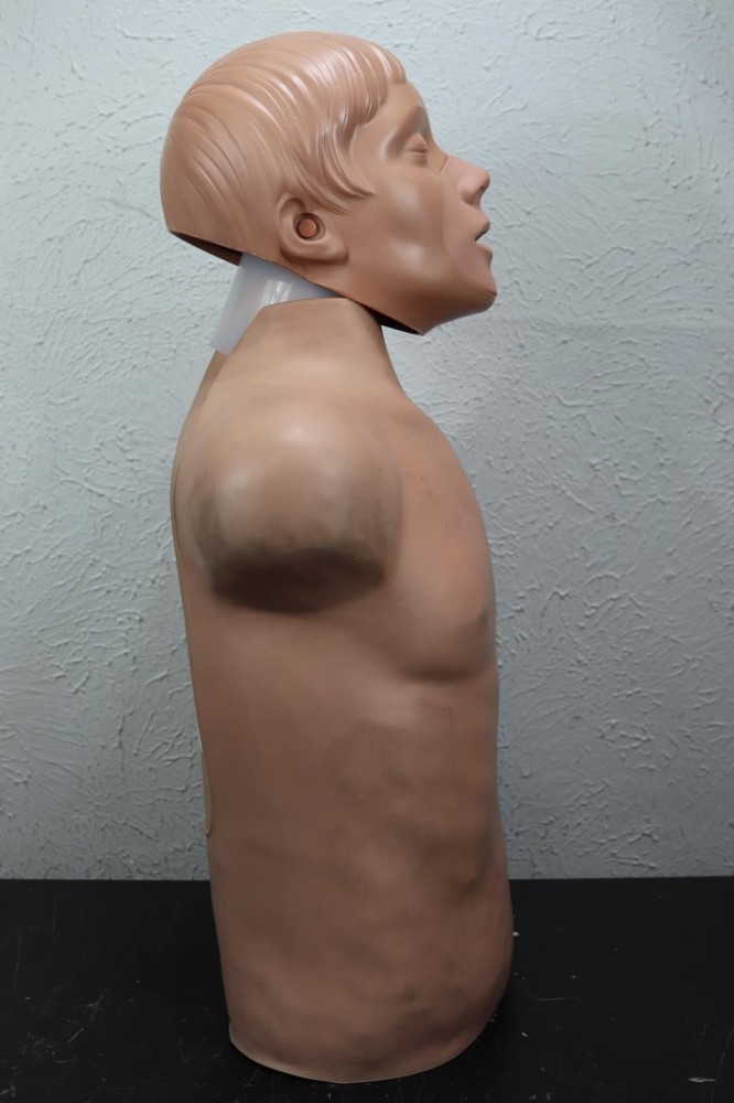 CPR Trainer Manikin EMS Nursing First Aid Training Used 3 Face Replacements