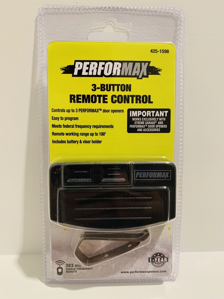 Performax 3-Button Garage Open Remote Compatible With Xtreme Garage (303XP-TX)