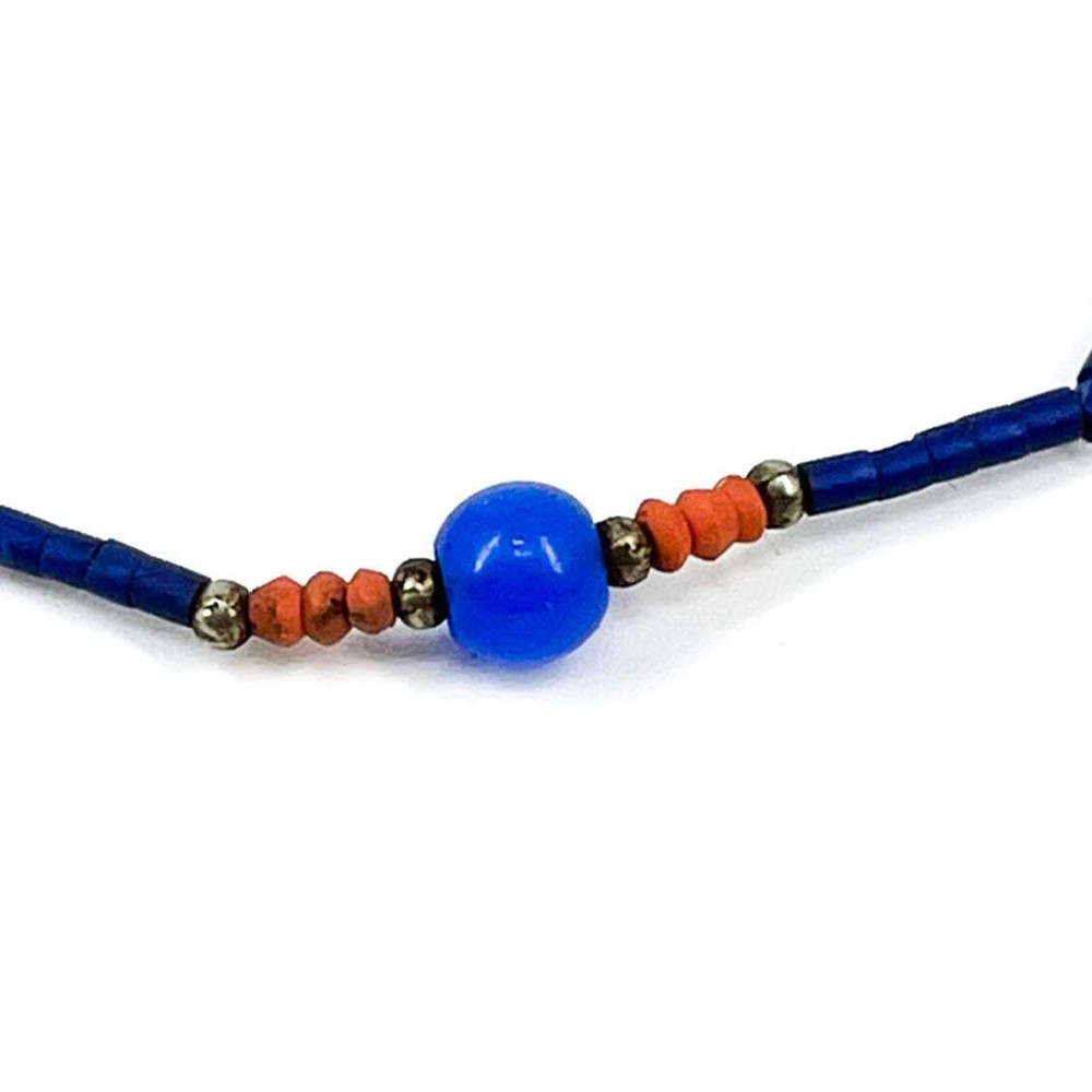 Lapis Stone Tiny Beaded Necklace Afghanistan