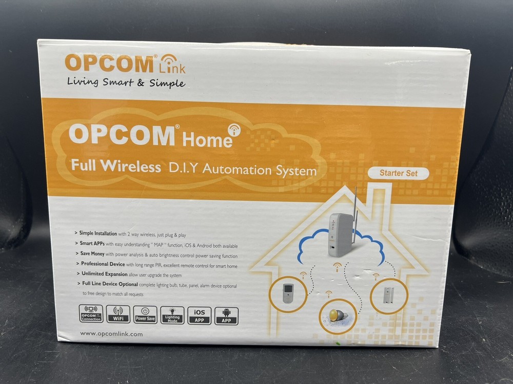 Opcom Link Home Full Wireless D.I.Y Automation System Starter Set, NEW