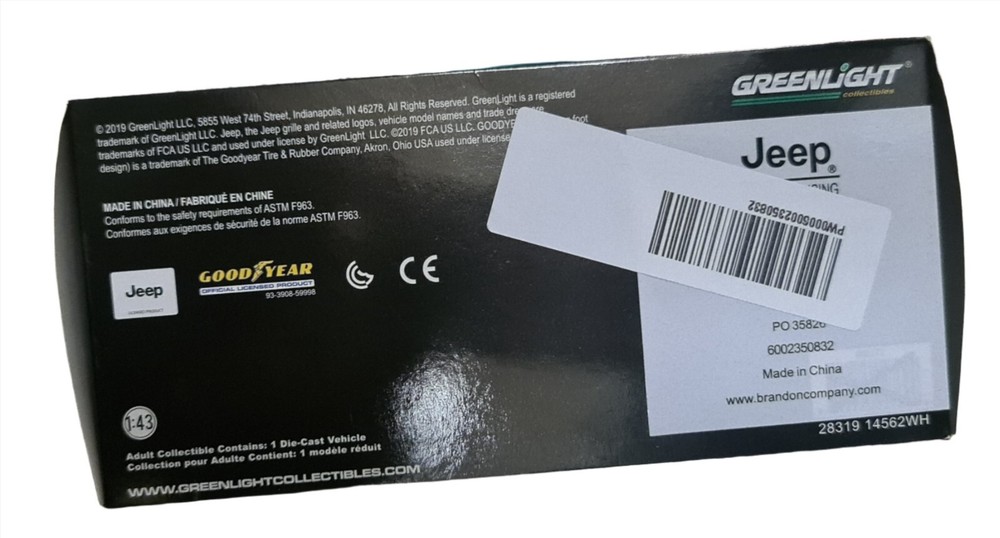 1:43 Scale Jeep® Wrangler Golden Eagle by Greenlight