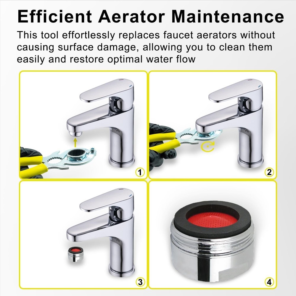 Faucet Wrench - Aerator Removal Tool for Kitchen & Bathroom Essentials