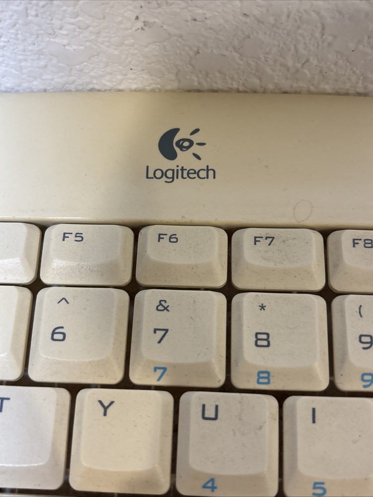 Nintendo Wii Logitech Cordless Wireless Keyboard With Dongle (Tested & Working)