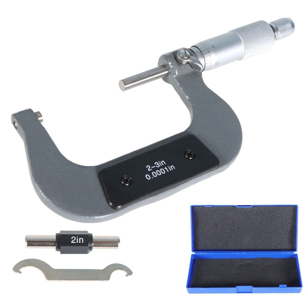 1 Pack 2-3" & 0.0001" Outside Micrometer Carbide Tipped Precision Micrometer us