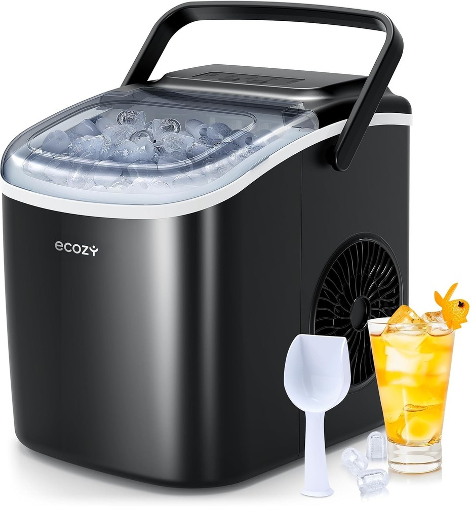 Dual Size Ice Maker - Self-Cleaning & Fast Ice Production for Refreshing Drinks