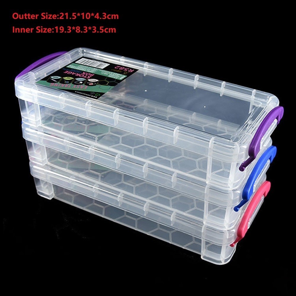 1* Storage Box Portable 21.5*10*4.3cm New Practical Toolbox Container Waterproof
