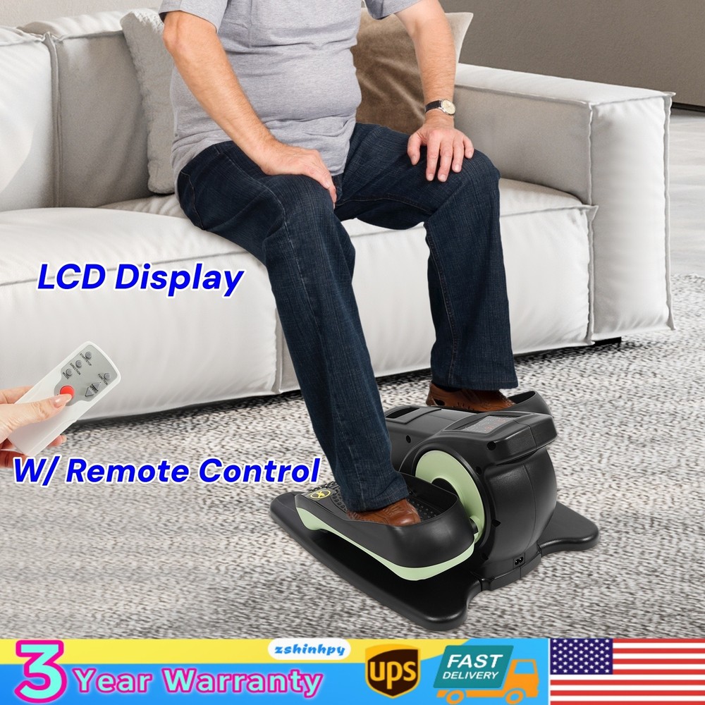 Mini Portable Electric Pedal Exerciser Leg Trainer w/Touch Screen+Remote Control