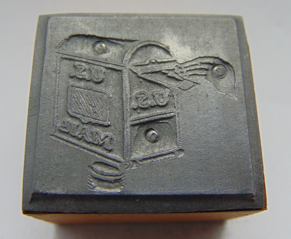 Printing Letterpress Printers Block Letter in Mailbox