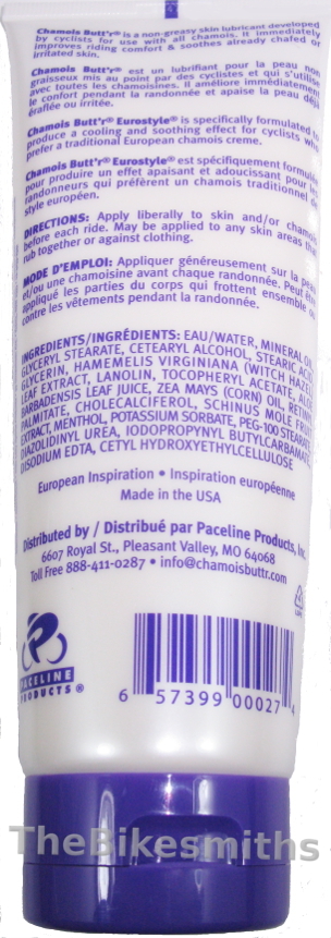 Chamois Butt'r Eurostyle Cooling Cream Butter Road Bike Cycling Shorts 8oz Tube