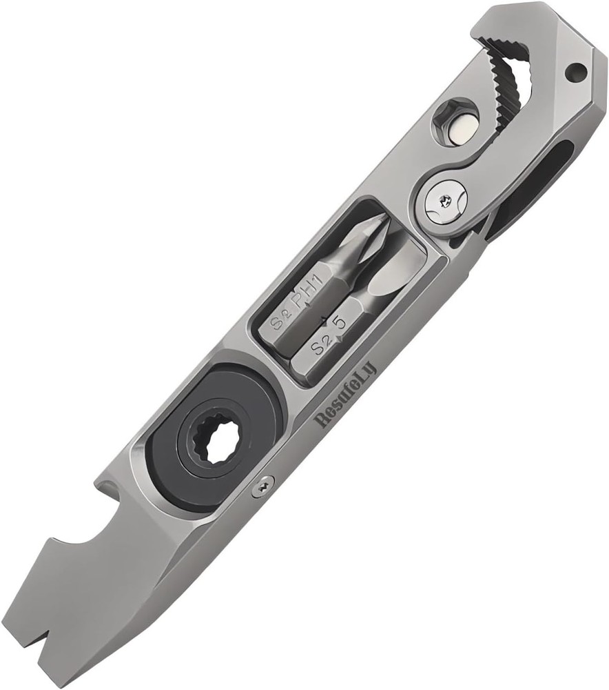Titanium Pry Bar,Multi-tool,EDC Tool,Versatile Large, 03 Grey-l