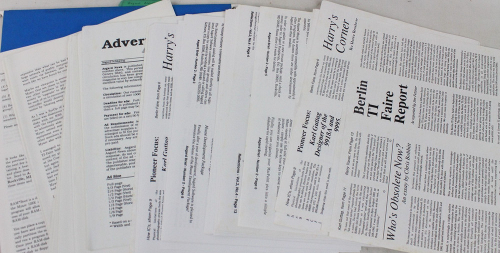 Vintage Computer Asgard News Software Original Program Layouts Magazine