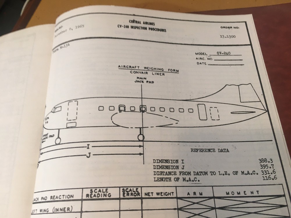 Convair CV-240 Inspection Procedures