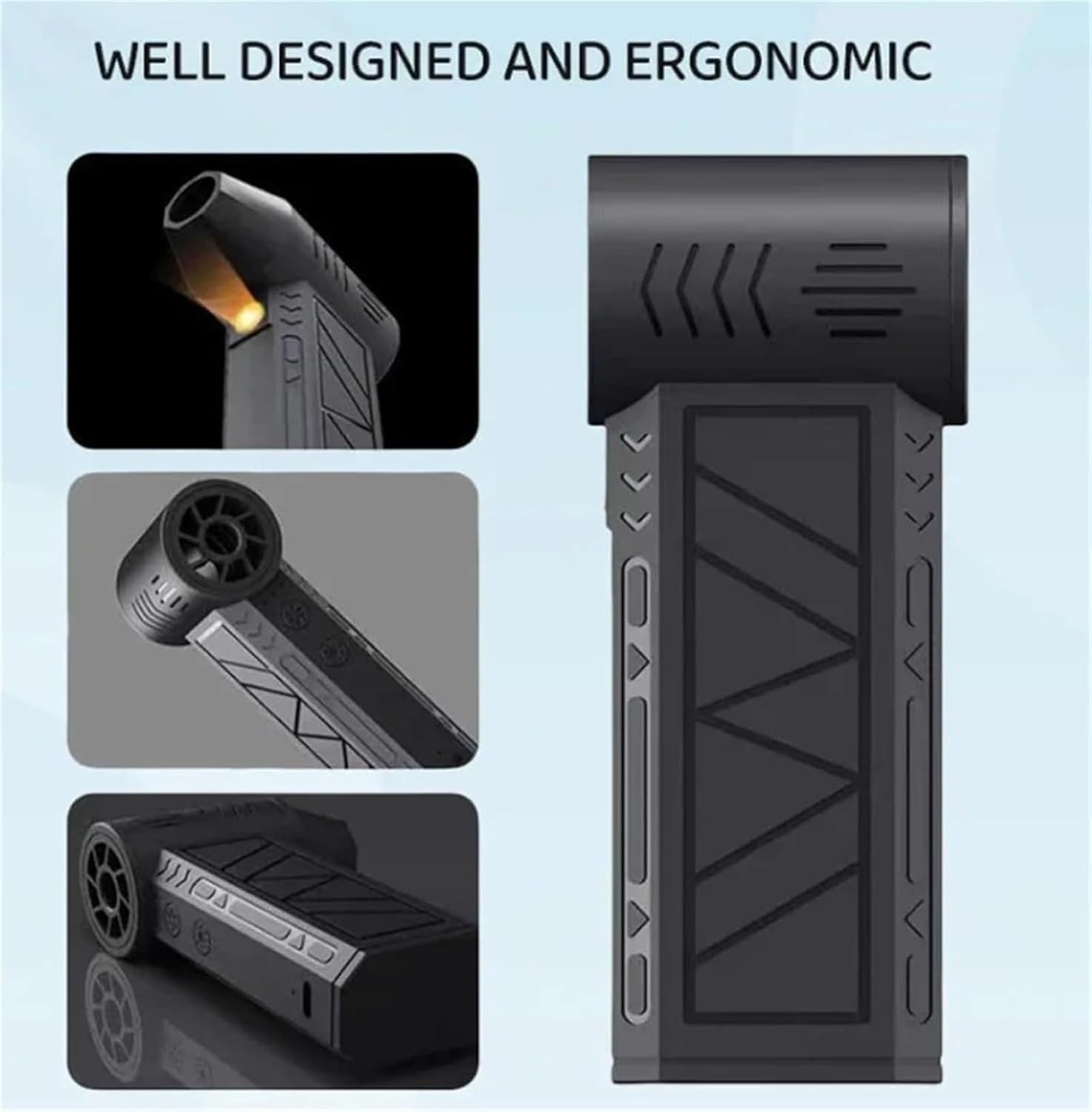 Compressed Air Duster Fulljion 3-Gear to 130,000 RP Electric Air Duster Portable