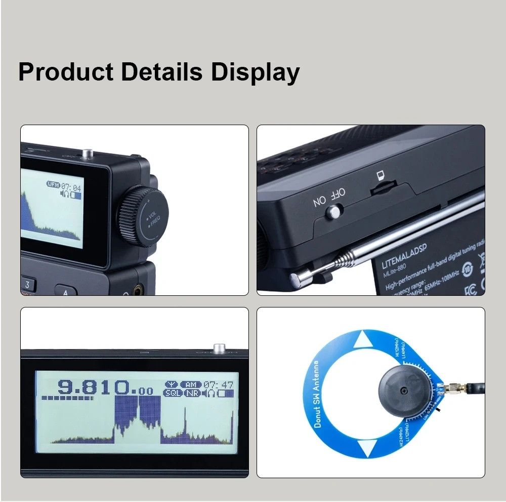2026 Latest MLite-880 Malahit SDR Receiver Digital DSP Radio SSB/AM/FM RDS