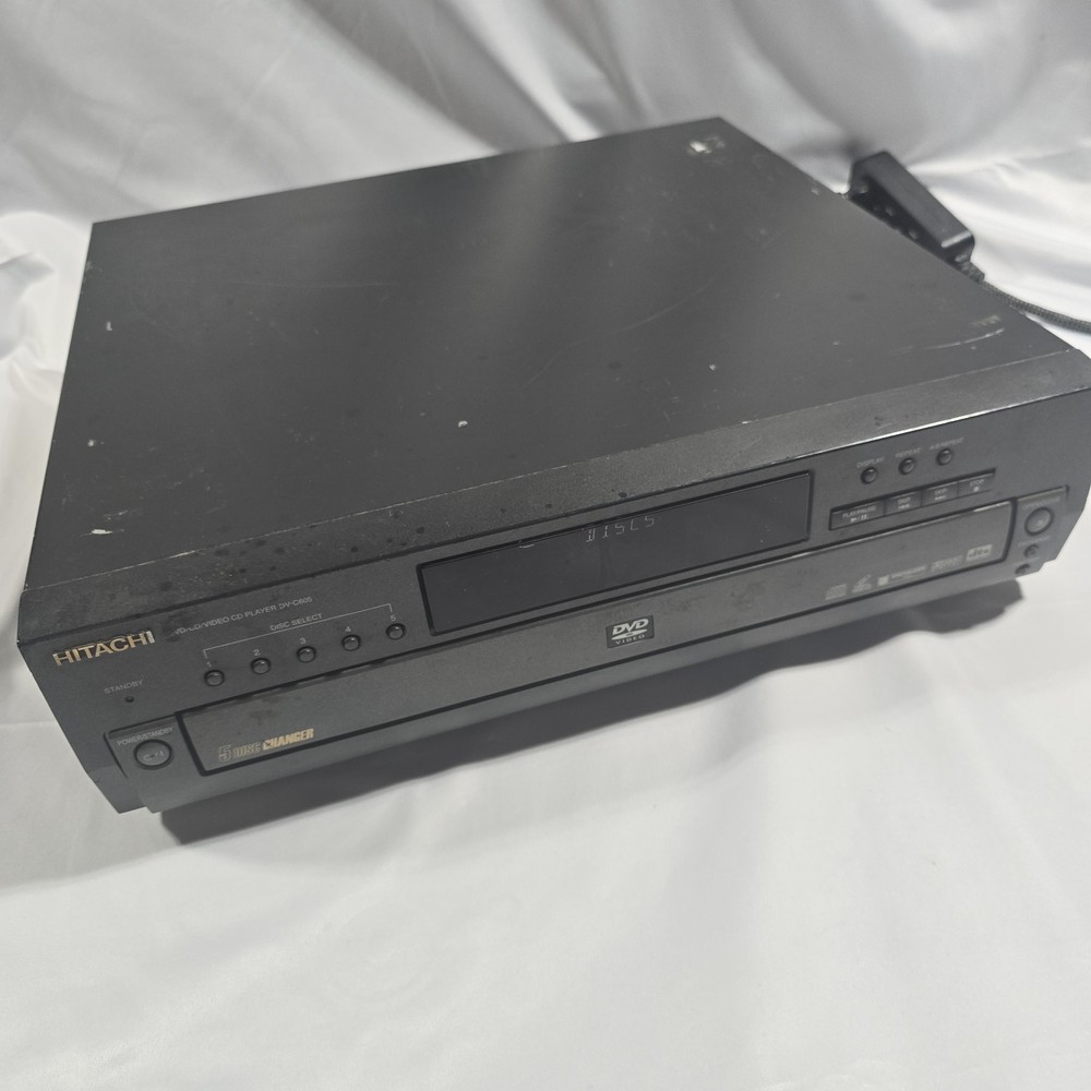 Hitachi 5 Disc Carousel Changer DVD CD Video CD Player Model DV-C605U. Tested.