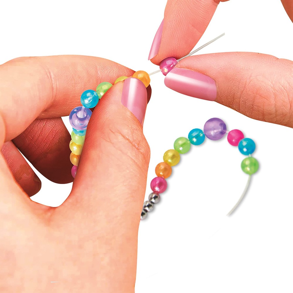 Shimmer ‘n Sparkle Charm & Bead Bracelet Maker Small, Clear,Multicolor,Silver