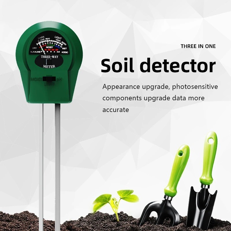 Soil Tester for pH, Sunlight & Moisture – temperature Acidity Measurement tool