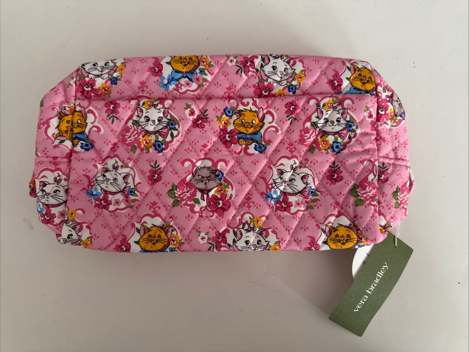 Vera Bradley x Disney The Aristocats Premium Cotton Medium Cosmetic Bag NWT