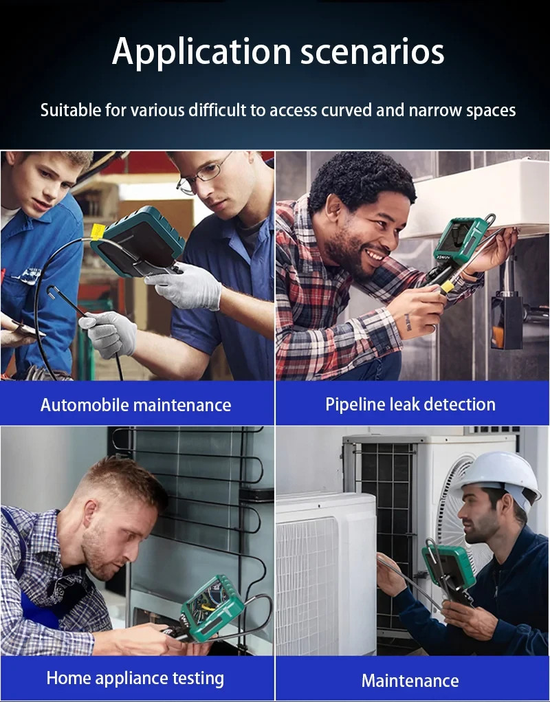 7-inch 2-Way 360° Articulating Borescope Industrial Endoscope Inspection Camera