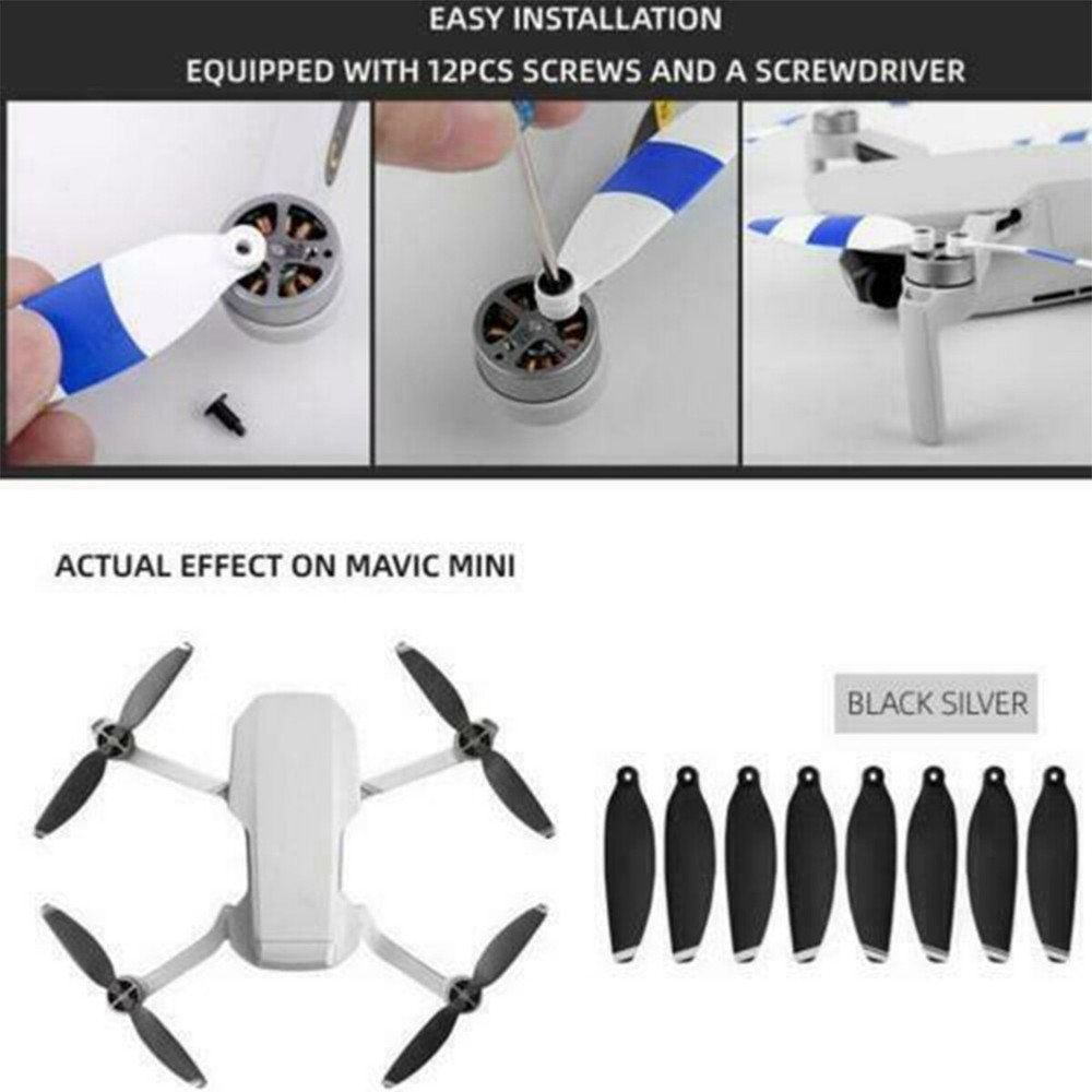 16PCS Propellers for DJI Mavic Mini Foldable Props Low-Noise Accessories