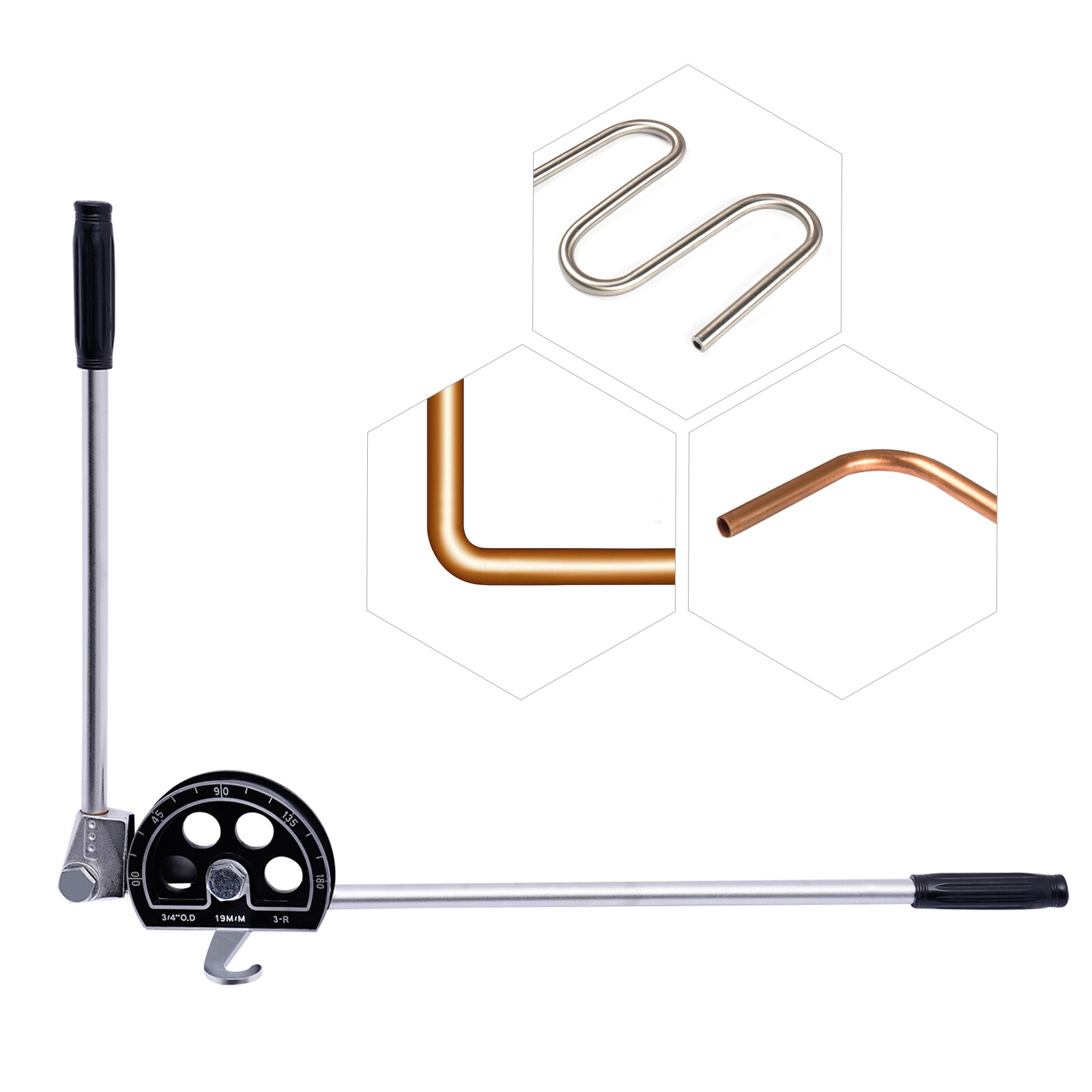 19mm 3/4'' Tube Bender Plumbing Refrigeration Copper Alumiunm Pipe Bending Tool