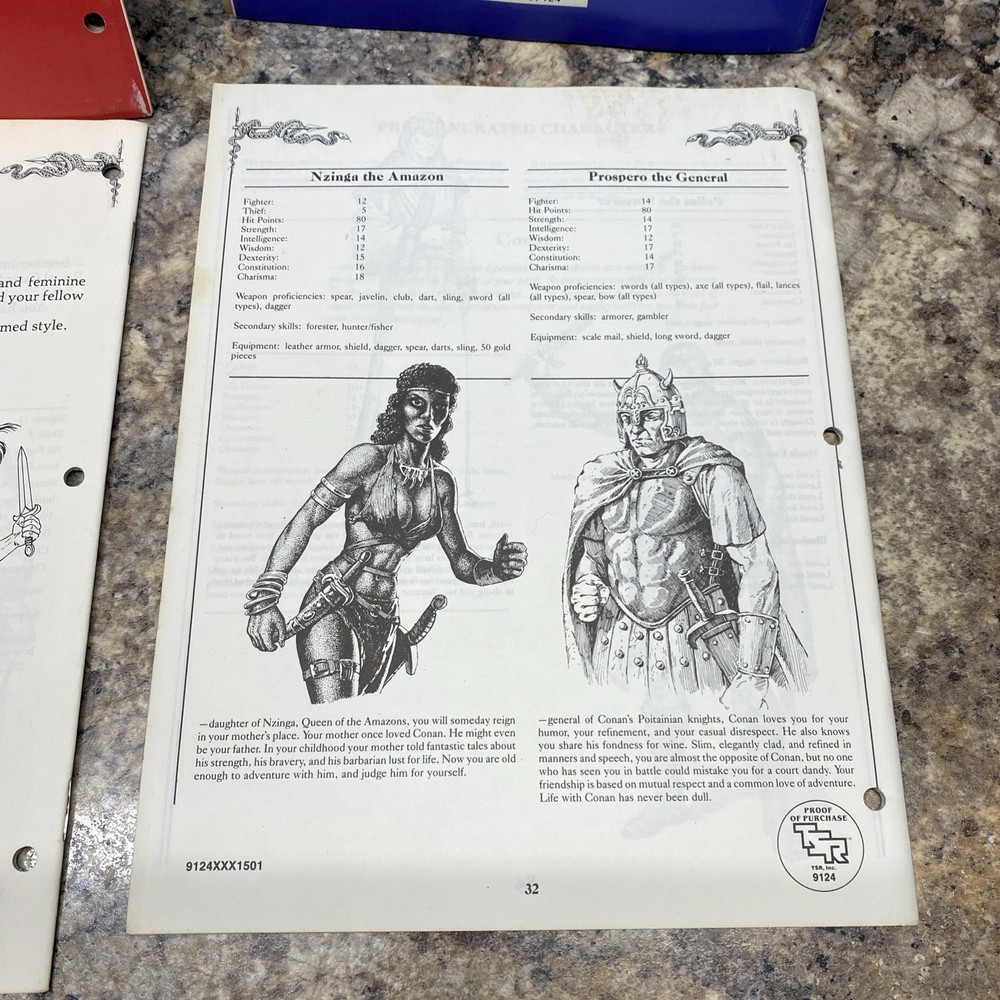 AD&D 1st Edition CB1 CB2 Conan Module Set Complete Unchained! Against Darkness!