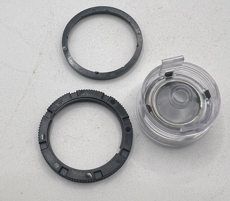 Thyssenkrupp Hydraulic Elevator Button, "Blank" Car Pushbutton Black with Gray