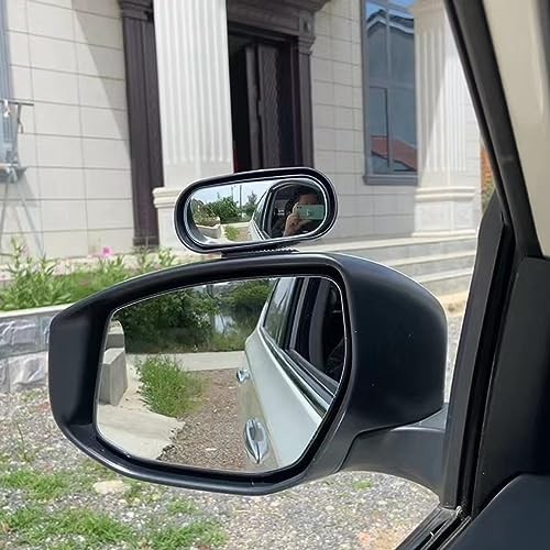 Blind Spot Mirror for Car 2 Pack, Adjustable Convex Wide-Angle Black-2Pack