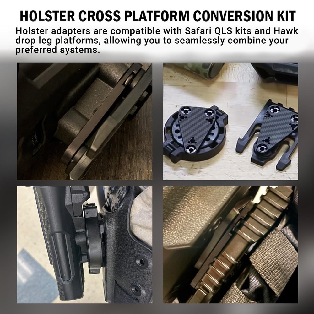 Holster Adapter, Cross Platform Conversion Kit, Molle Carbon Fiber Modular