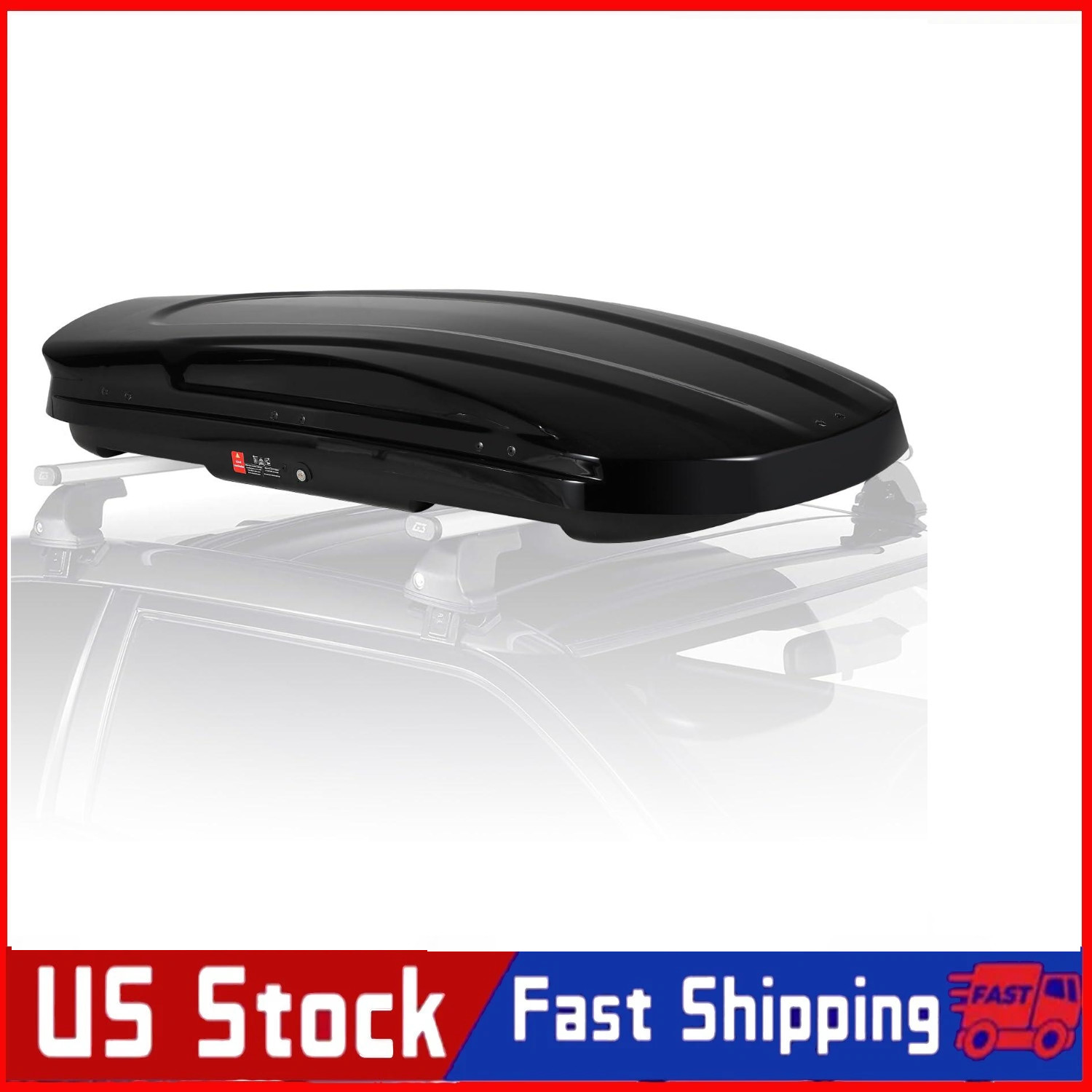 Heavy Duty Hard Shell Roof Top Cargo Carrier Waterproof Storage Box 17 Cu. Ft.