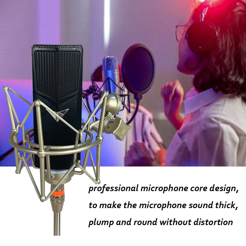 High Quality Cardioid Microphone Elecrect Condenser Complete Set Recording Live