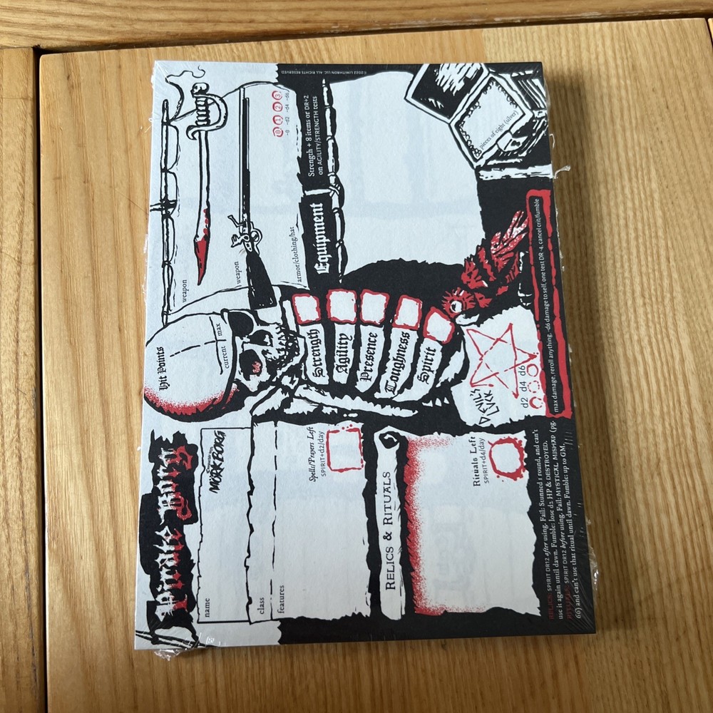 Pirate Borg Character Sheet pad