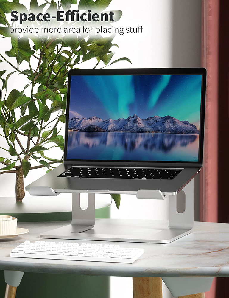 Laptop Stand, Aluminum Computer Riser, Ergonomic Laptops Elevator for Desk, Meta
