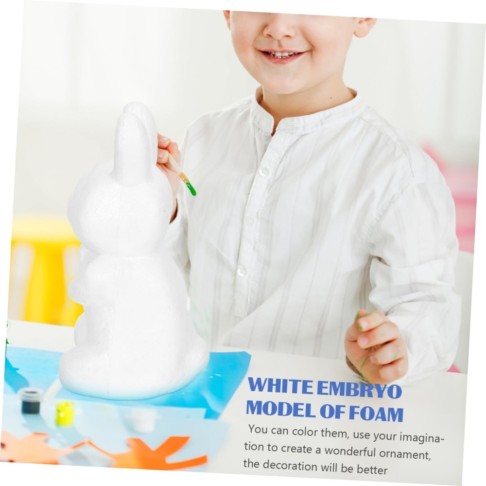 2pcs Bubble Bunny Foam Bunny Model Shape Decorative Model Easter Foam Rabbit ...