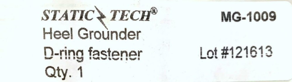Static Tech MG-1009 Heel Grounder D-Ring Fastener