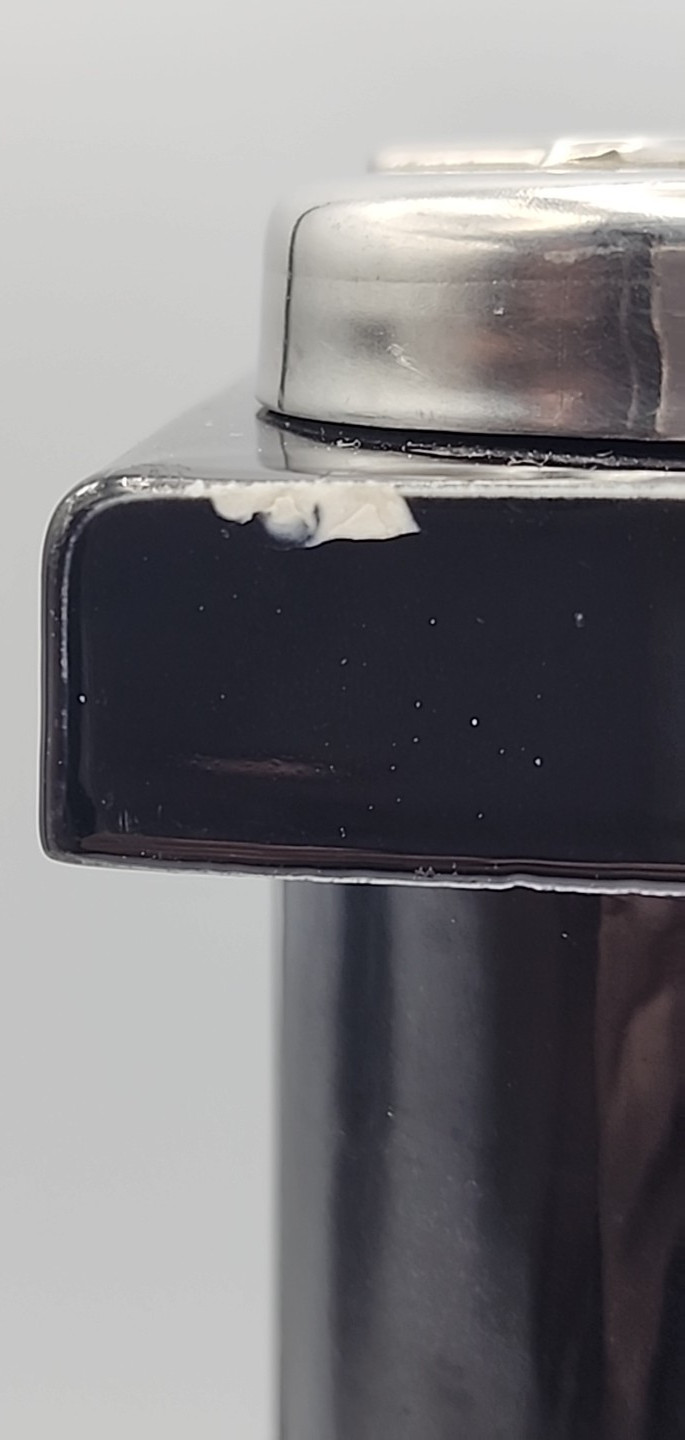 Hall Fountain Bar Liquor Dispenser Canister Pump Label "Brandy" Flaws READ BLUE