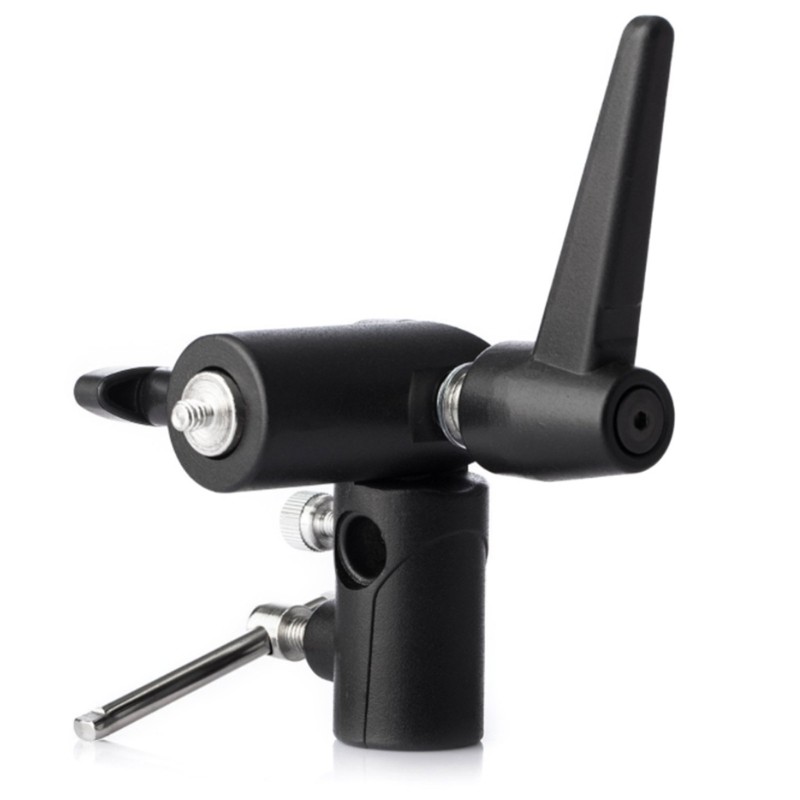 Flash Bracket H-Type Holder Adapter Light Stand Swivel Mount Umbrella Softbox