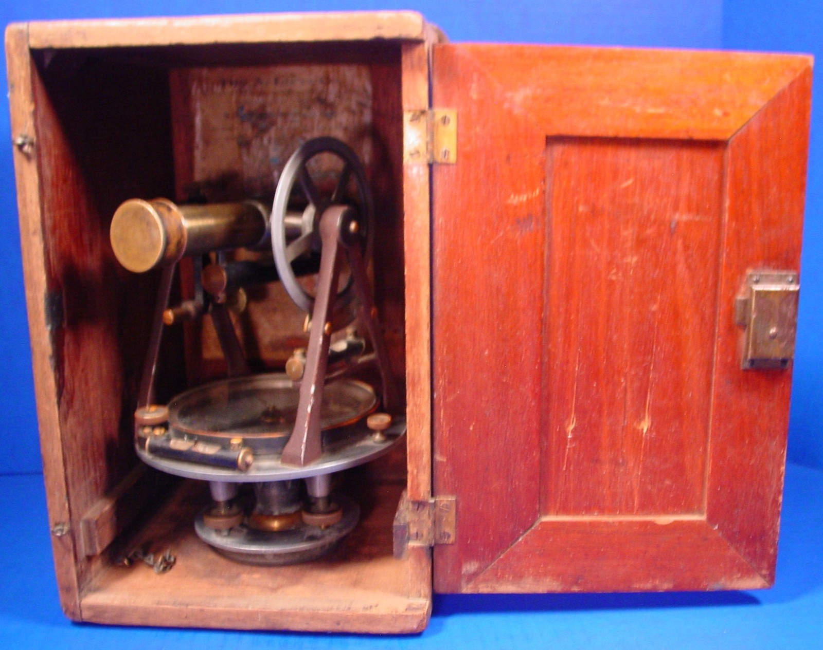 1903 Lietz Cyclotomic Reconnaissance Transit w/box - Rare alum., unique to Lietz