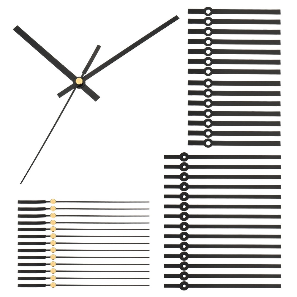14 Set Replacement Clock Hands Kit Mechanism Movement Wall Black Style 2