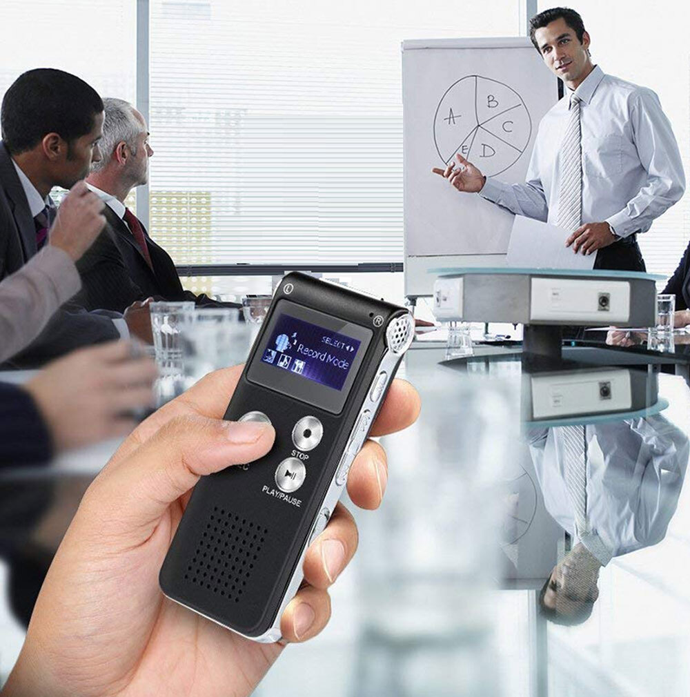 Digital Voice Recorder Dictaphone Audio Sound Recorder Mini Small Spy Lecture*