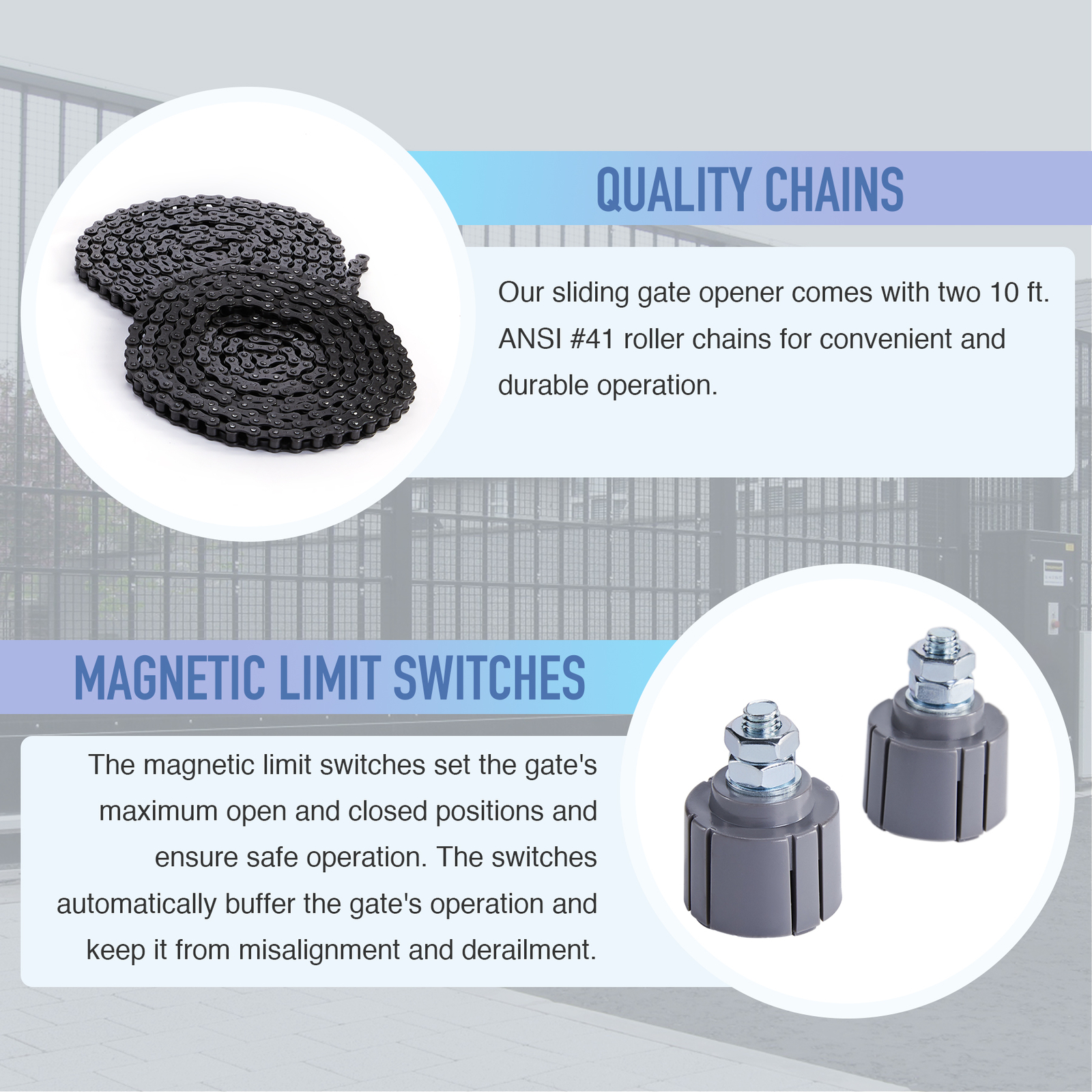 CO-Z 1800lbs/800KG Electric Sliding Gate Opener Automatic Kit w Remote Controls