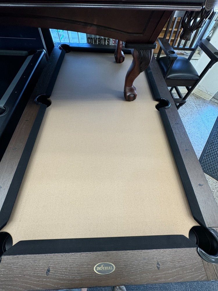 7' Invitational with Teflon Two Tone Pool / Billiard Table Felt Fabric Cloth