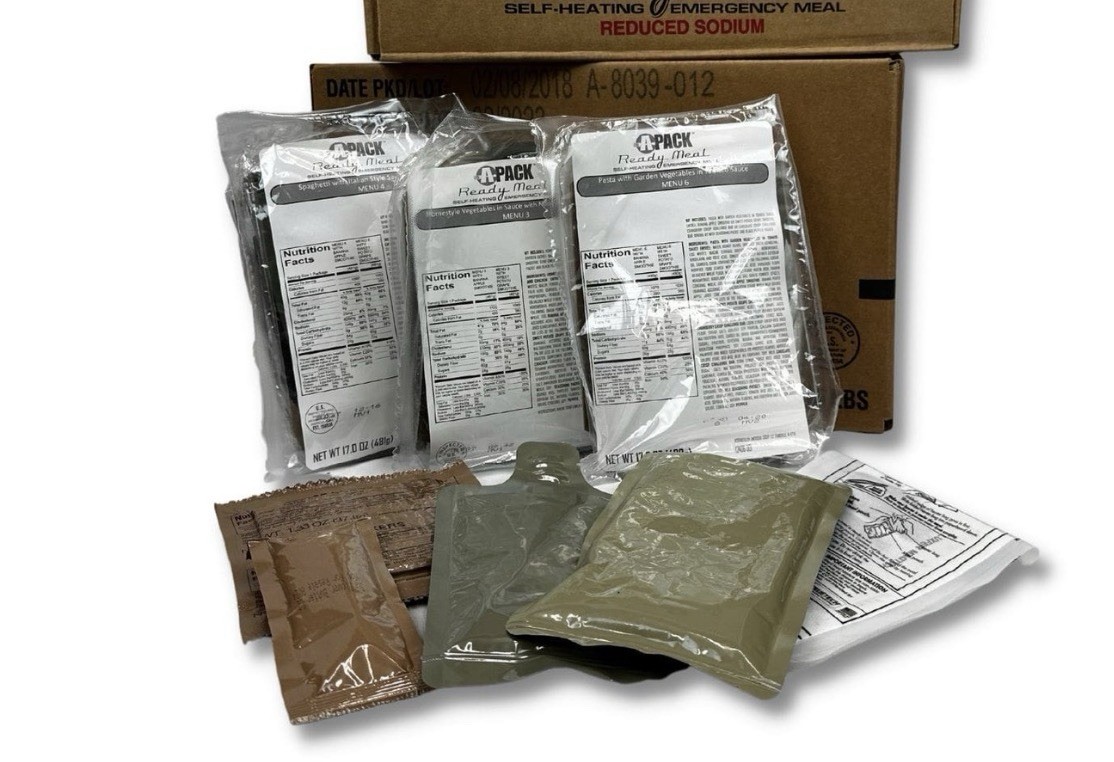 MRE Ready To Eat Reduced Sodium - 24 Total Meals (2 Cases)