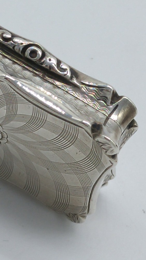 Vintage Square Sterling Pill or Stamp Box