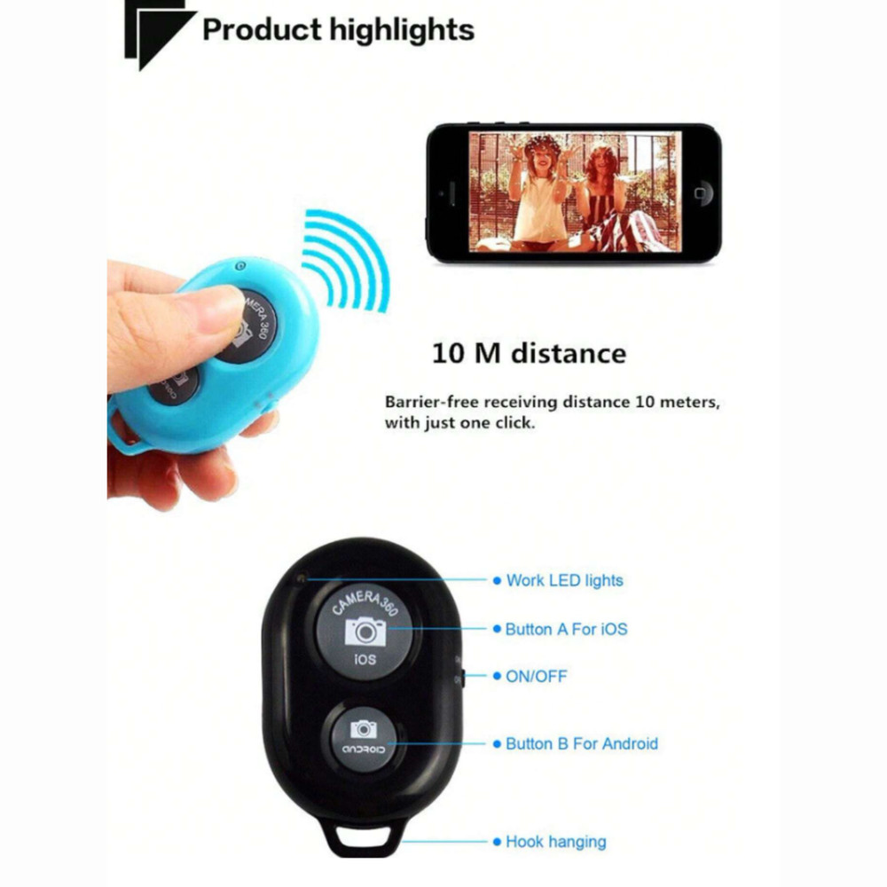 Wireless Camera Shutter Remote Control Compatible for IOS/Android Smart Phones