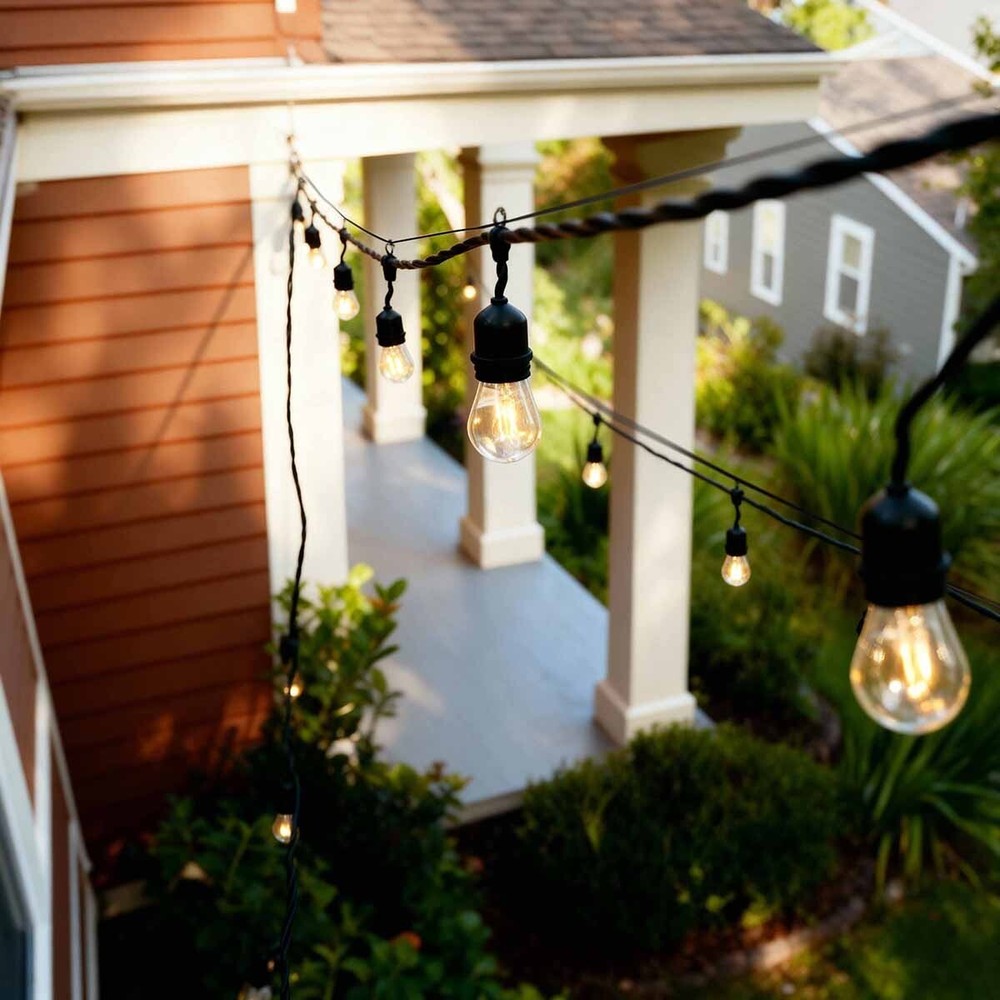 Yessources String Light Hanging Kit 240Ft Vinyl Coated Wire Rope T304 Cable