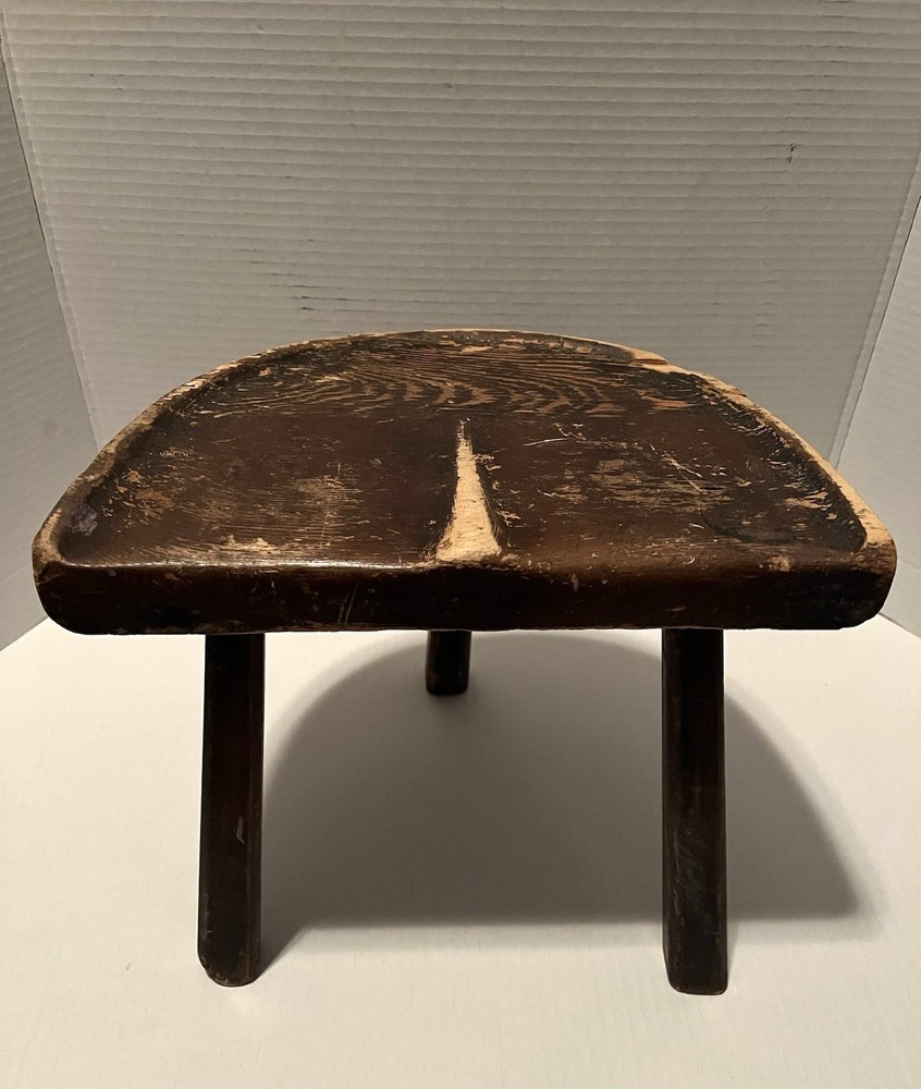 Antique Three Legged Tripod Milking Stool