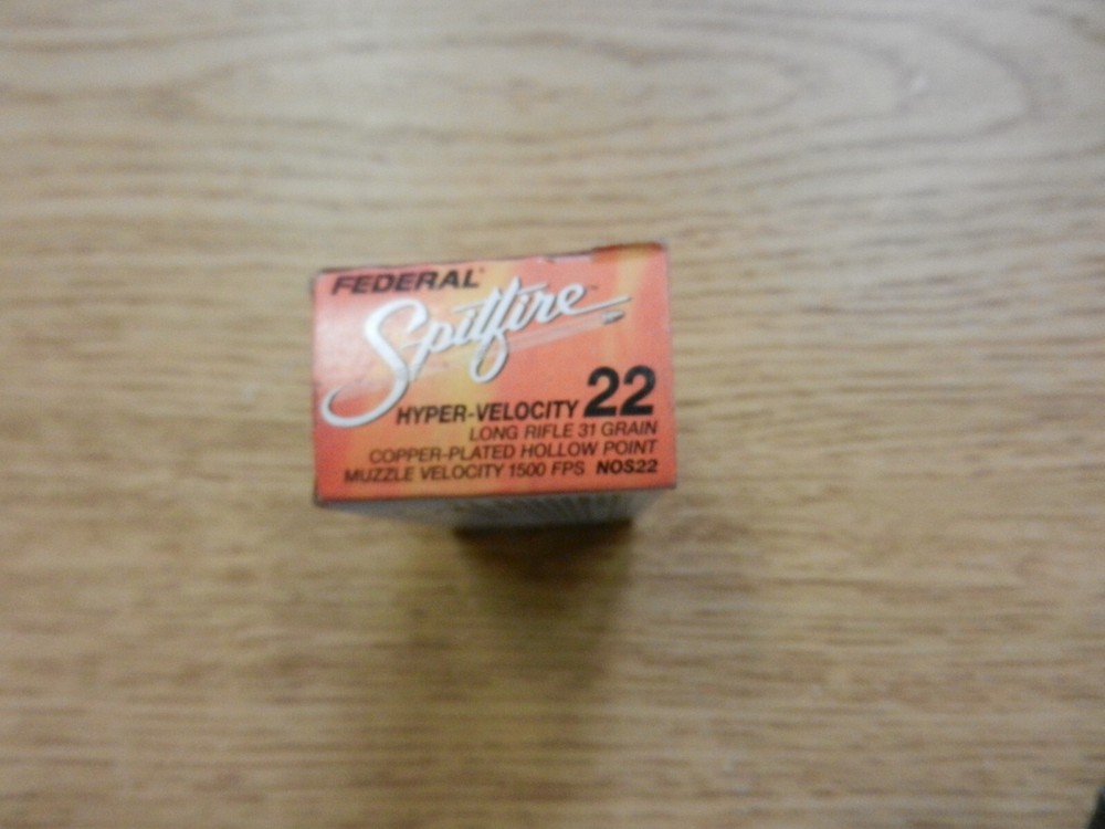 Federal Spitfire Hyper Velocity 22 Hollow Point Empty Box Used